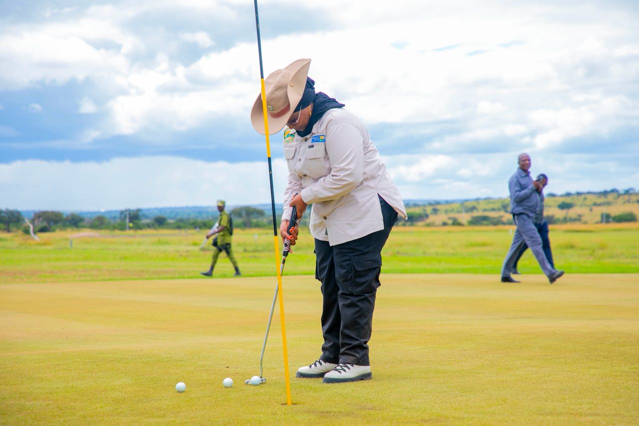 Minister of Tourism Playing Golf in Serengeti